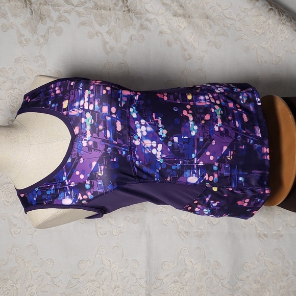 Tek Gear DryTek Purple Geometric Patterned Sports Top (L) - Picture 1 of 7
